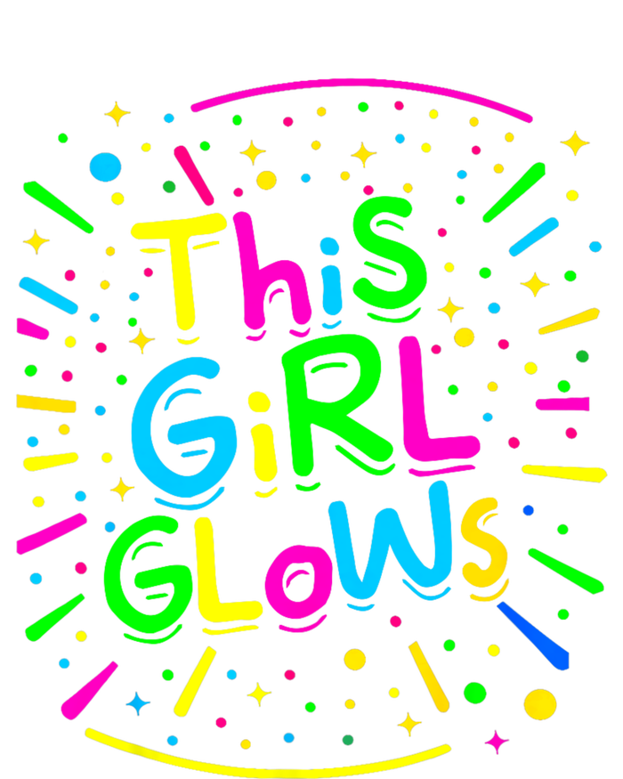 This Girl Glows Tie Dye Bright Colors 80s And 90s Tall Hoodie