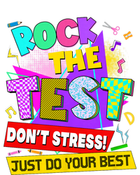 Rock The Test Dont Stress Testing Day Teachers Students Sustainable Bucket Hat