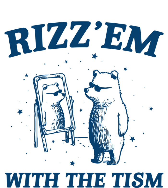 Rizz Em With The Tism Autism Bear Vintage Meme Humor Gift Hoodie