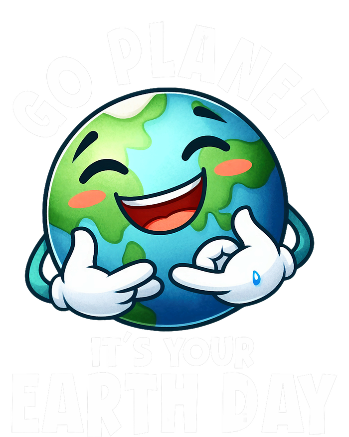 Go Planet ItS Your Earth Day Cute Earth Pom Pom 12in Knit Beanie