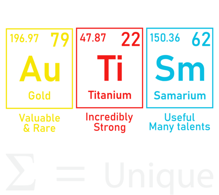 Autism Elets Periodic Table Awareness Asd Gift T-Shirt