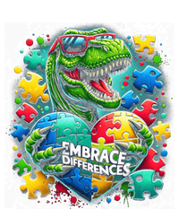 Autism Embrace Differences Dinosaur Trex Puzzle Gift Tank Top