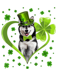 Funny Puppy Shamrock Siberian Husky Dog St Patricks Day T-Shirt