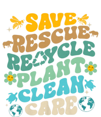 Retro Groovy Save Bees Rescue Animals Recycle Fun Earth Day T-Shirt