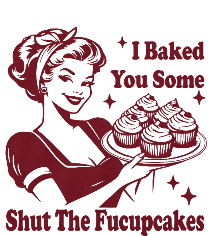 Funny Vintage Housewife I Baked You Some Shut The Fucupcakes Aluminum Water Bottle