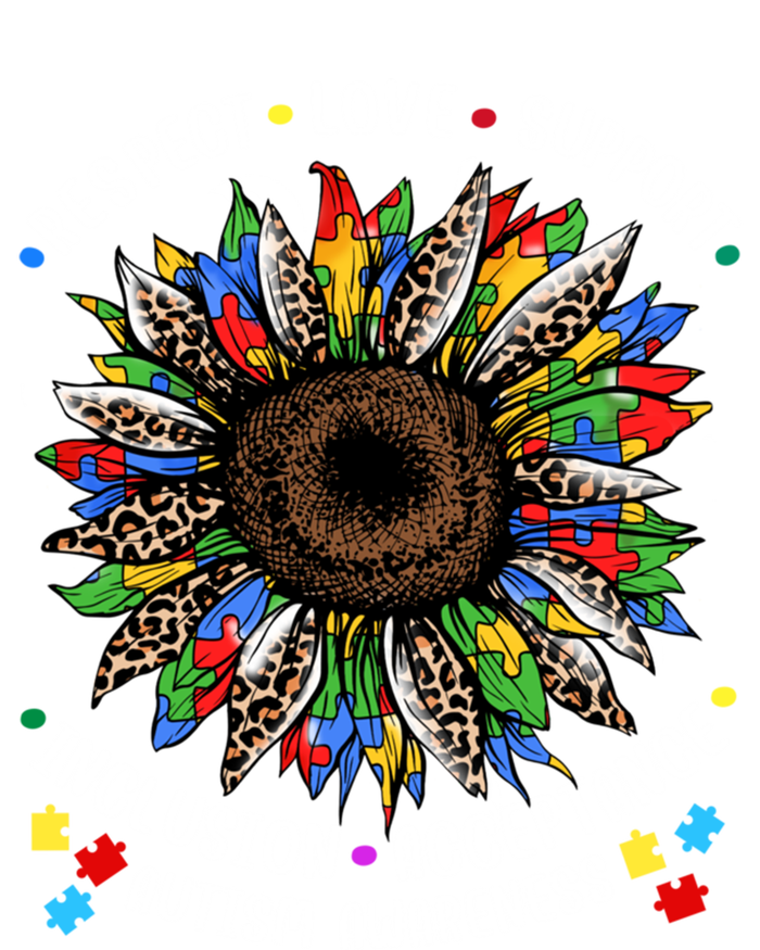 Autism Sunflower Respect Love Support Autism Awareness Gift Baby Bodysuit