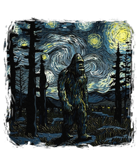 Bigfoot Starry Night Sasquatch Van Gogh Sky Painting Art Cooling Performance Crew T-Shirt