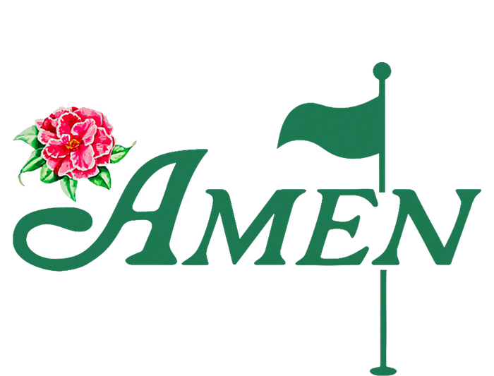 Amen Azalea Golf Masters Floral Golfing Enthusiast Design 7-Panel Snapback Hat