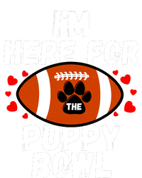 Im Here For The Puppy Bowl Sunday Funny Dog Football Fan Premium Hoodie