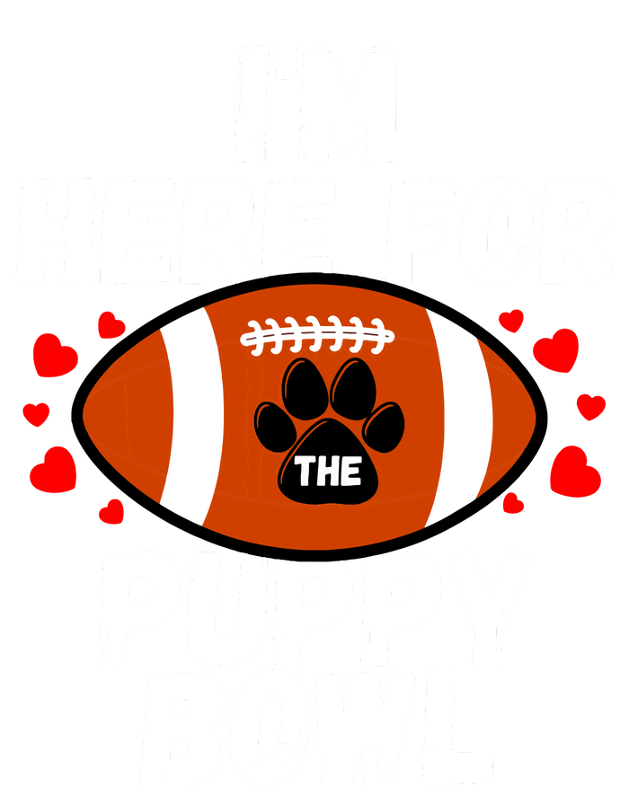 Im Here For The Puppy Bowl Sunday Funny Dog Football Fan Premium Hoodie