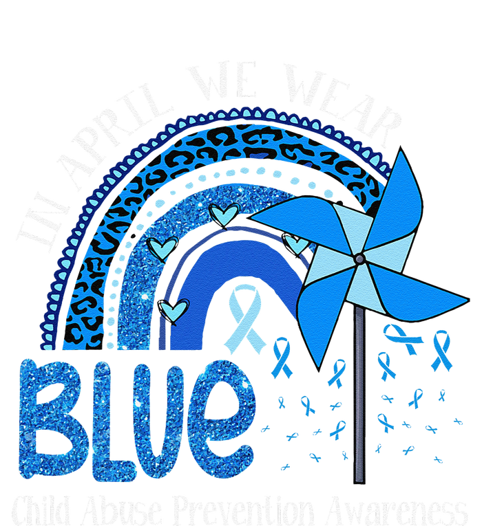 In April We Wear Blue For Child Abuse Prevention Awarenes Gifts Hoodie