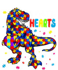 I Steal Hearts Trex Dinosaur Autism Awareness Cute Gift V-Neck T-Shirt