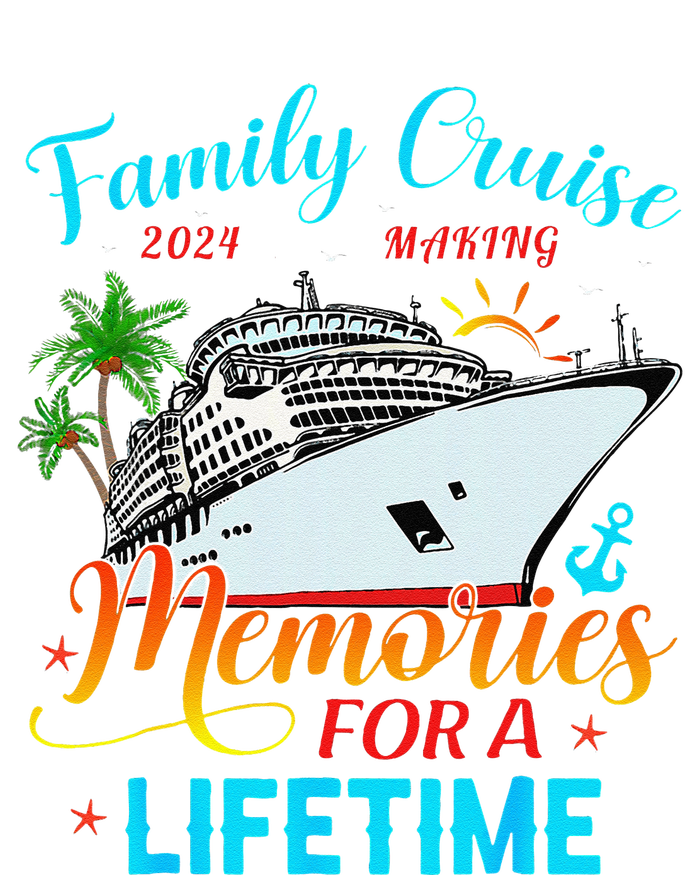 Family Cruise 2024 Making Memories For A Lifetime Beach Striped Beanie with Solid Band