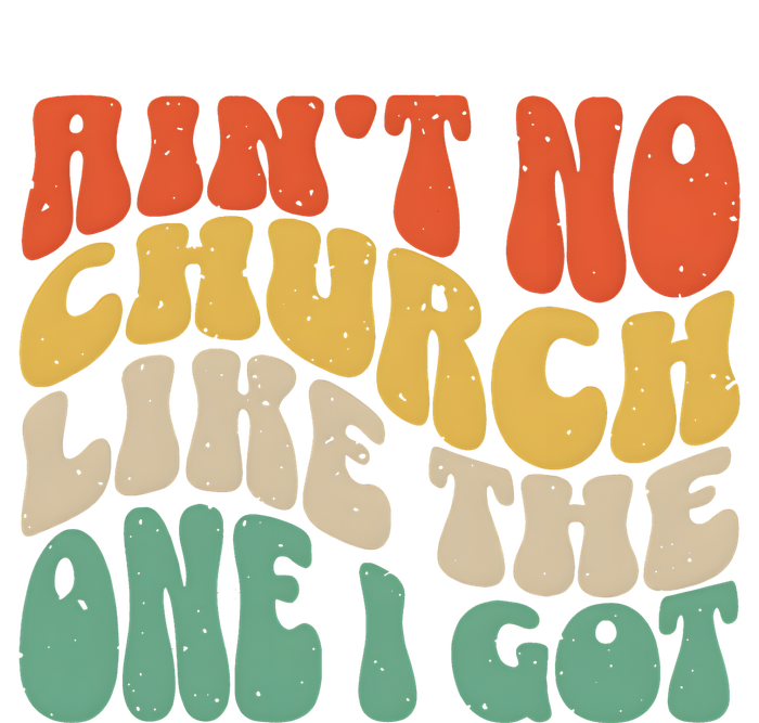 AinT No Church Like The One I Got Women's Knotted Racerback Tank