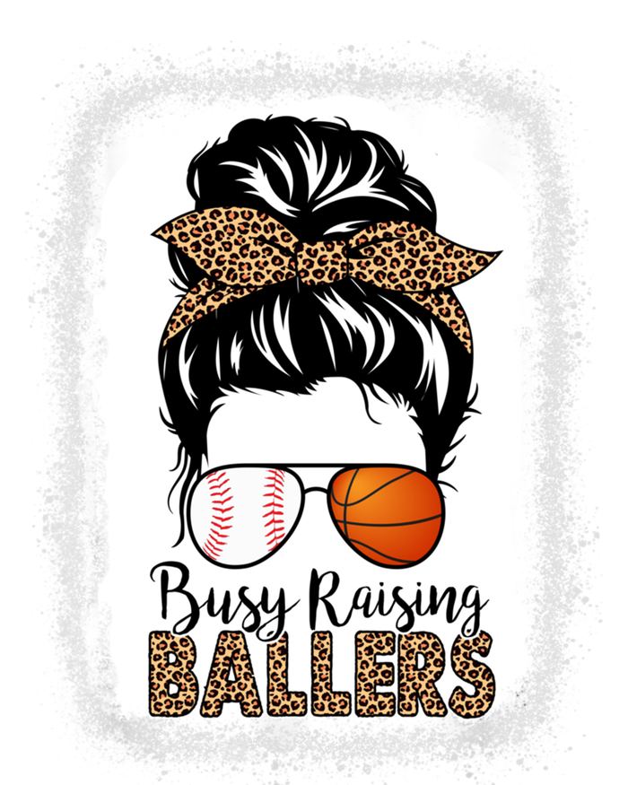 Basketball Baseball Mom Busy Raising Ballers Messy Bun Meaningful Gift Sustainable Knit Beanie