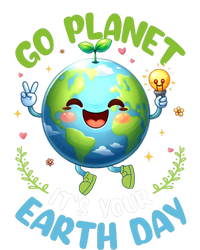 Cute Go Planet Its Your Earth Day 2024 Teacher Student Women's V-Neck T-Shirt