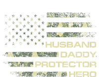 Husband Daddy Protector Hero Fathers Day Camo American Flag Women's Pullover Hoodie