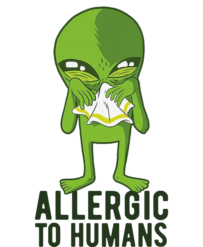 Allergic To Humans Funny Alien T-Shirt