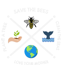 Earth Day Save The Bees Plant More Trees Clean The Seas Poster