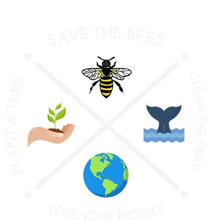 Earth Day Save The Bees Plant More Trees Clean The Seas Poster