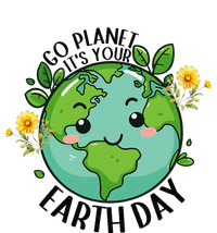 Go Planet Its Your Earth Day 2024 Teacher Cute Earth T-Shirt