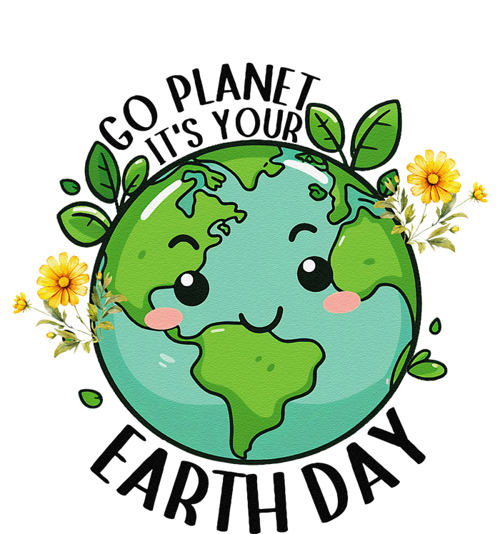 Go Planet Its Your Earth Day 2024 Teacher Cute Earth T-Shirt