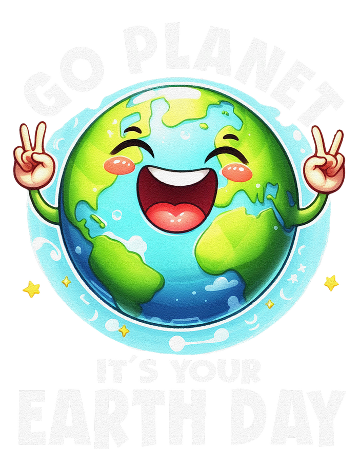 Go Planet ItS Your Earth Day Cute Earth Women's Racerback Tank