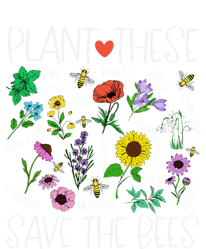 Plant These Save Bees Wildflower Earth Day Support Bee Lover Large Microfiber Waffle Golf Towel