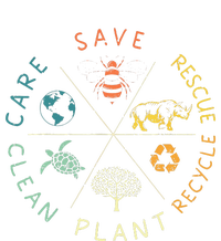 Save Bees Rescue Animals Recycle Plastic Earth Day Vintage Tie-Dye T-Shirt