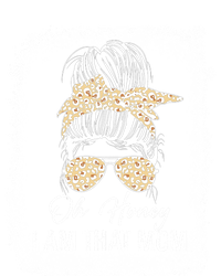 Bleached Leopard Messy Bun Oh Honey I Am That Mom Fumny Great Gift V-Neck T-Shirt