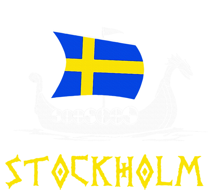 Boat Swedish Flag Sweden Viking Ship Stockholm 7-Panel Snapback Hat