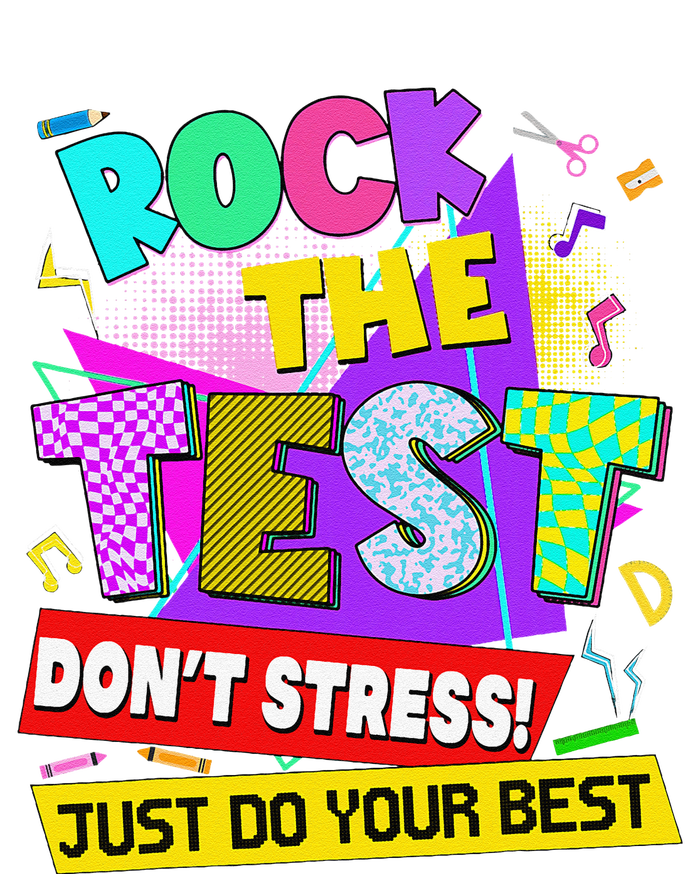 Rock The Test Dont Stress Testing Day Teachers Students Women's T-Shirt