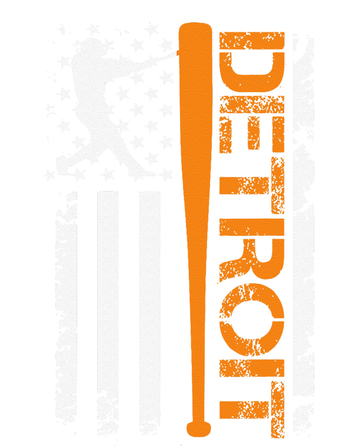 Vintage Detroit Baseball American Us Flag Women's T-Shirt