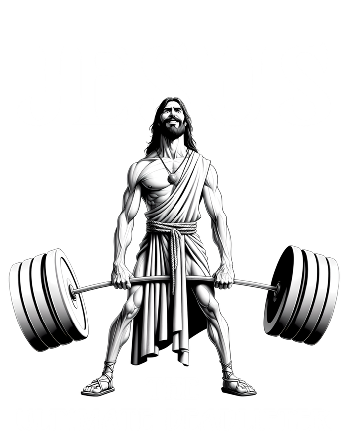 Jesus The Ultimate Deadlifter Funny Christian Gym Gift Women's T-Shirt