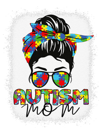 Autism Mom Life Messy Bun Bleached Mothers Day Autism Mom Silk Touch Performance Long Sleeve Polo