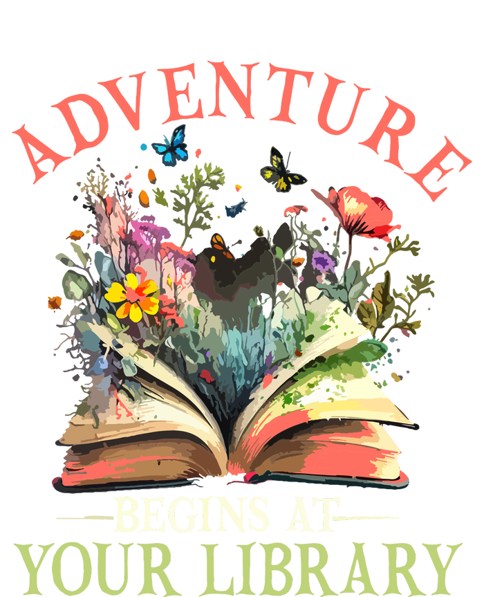 Adventure Begins At Your Library Summer Reading 2024 Flowers T-Shirt