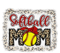 Bleached Softball Mom Leopard Baseball Mom Women Mothers Day T-Shirt