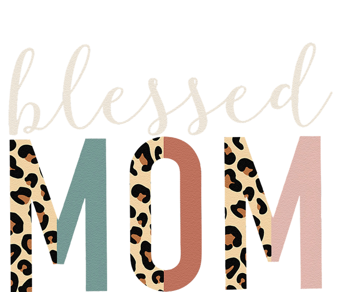 Blessed Mom Cute Leopard Print Women's T-Shirt