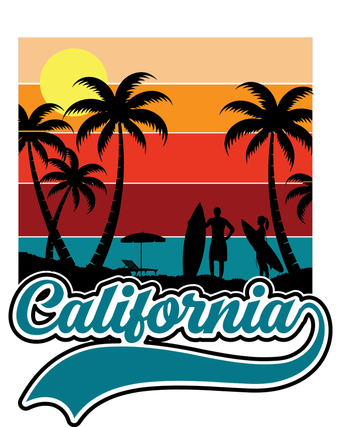 California Retro Sunset Graphic Adult ChromaSoft Performance T-Shirt