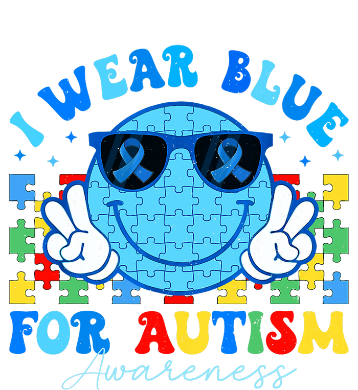 I Wear Blue For Autism Awareness Month Teacher T-Shirt