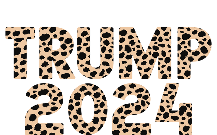 Trump 2024 Leopard Print Support Graphic Womens Cotton Relaxed Long Sleeve T-Shirt