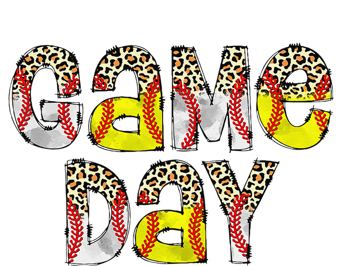 Cute Game Day Leopard Baseball Softball Mom Life Mom Of Both Hoodie