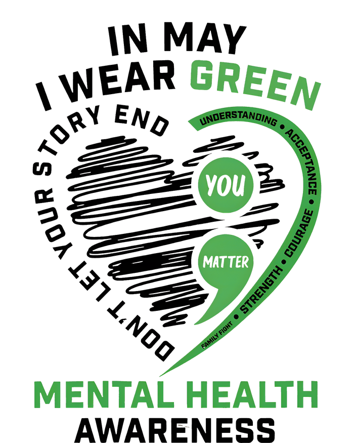 In May I Wear Green Mental Health Awareness Therapist Women's Perfect Tri Rocker Tank