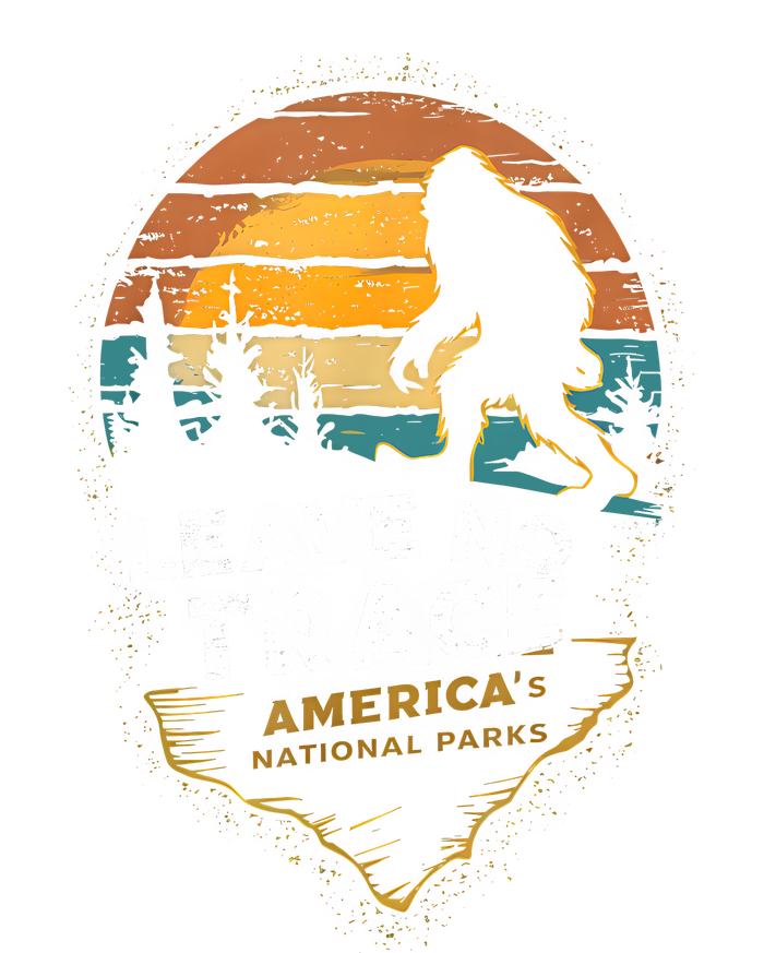 Leave No Trace America National Parks Funny Bigfoot Women's Pullover Hoodie