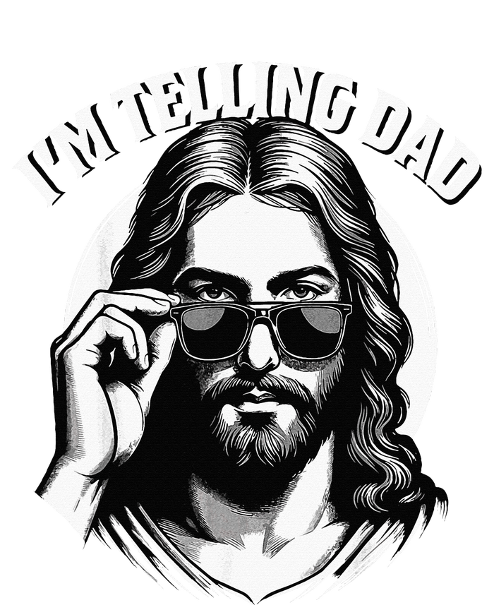 IM Telling Dad Funny Religious Christian Jesus Meme Women's Tri-Blend 3/4-Sleeve Raglan Shirt