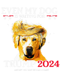 Even My Dog Is Waiting For Trump 2024 Funny Dog Trump Hair T-Shirt