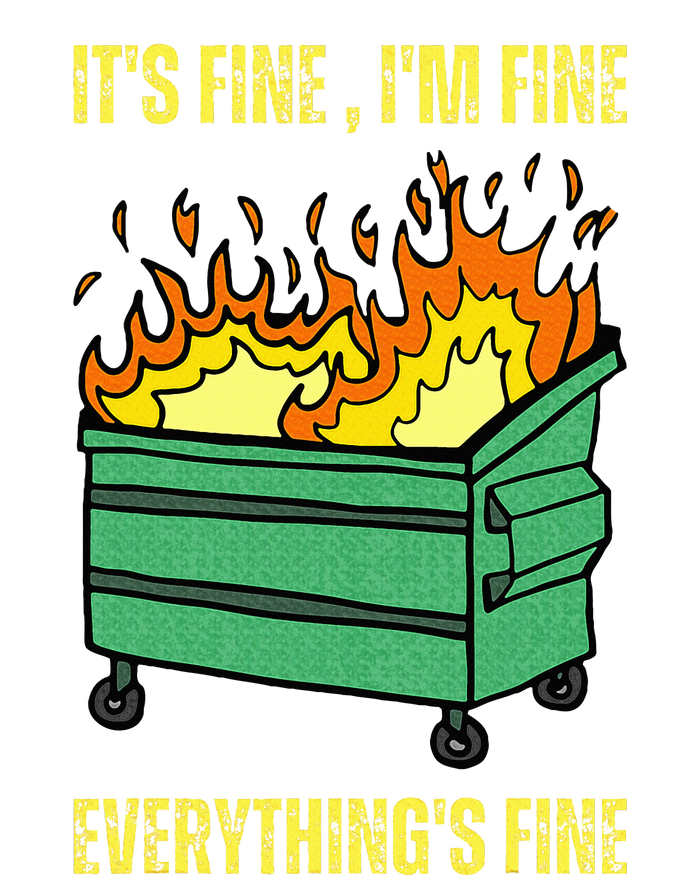 ItS Fine IM Fine Everything Is Fine Lil Dumpster Fire Kids T-Shirt