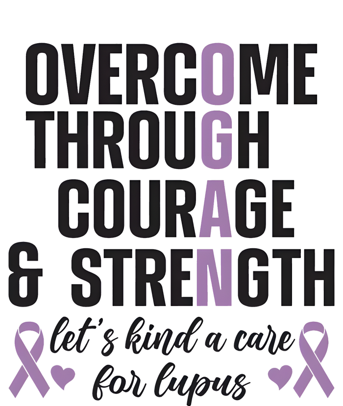 LetS Kind A Care For Lupus Overcome Through Courage And Strength Kids Long Sleeve Shirt