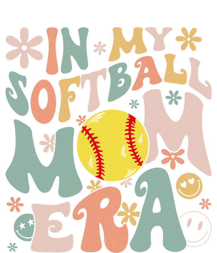 Groovy In My Softball Mom Era Mom Life Game Day Vibes Mama T-Shirt