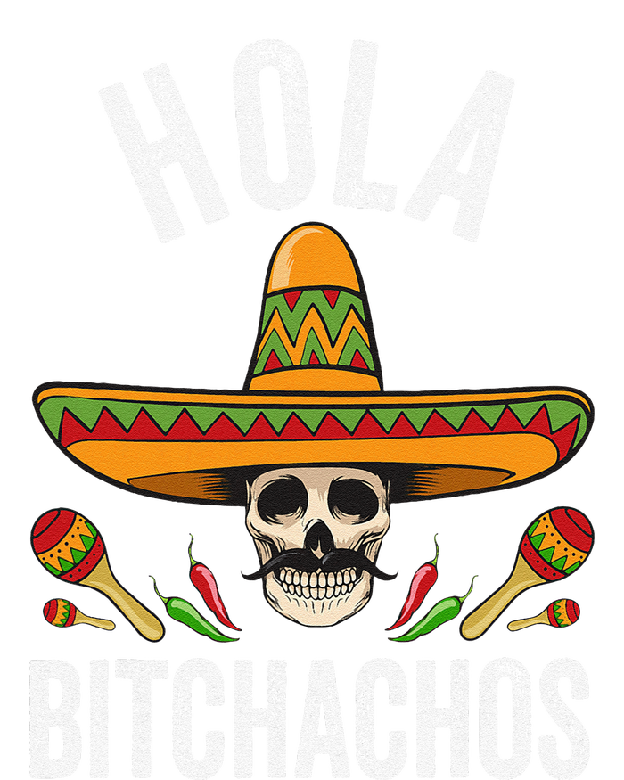 Hola Bitchachos Funny Mexican Skull Cinco De Mayo Knit Cap Winter Beanie